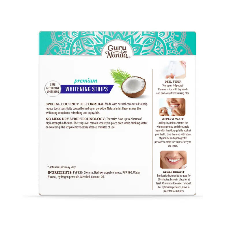 Natural Coconut Oil Teeth Whitening Strips