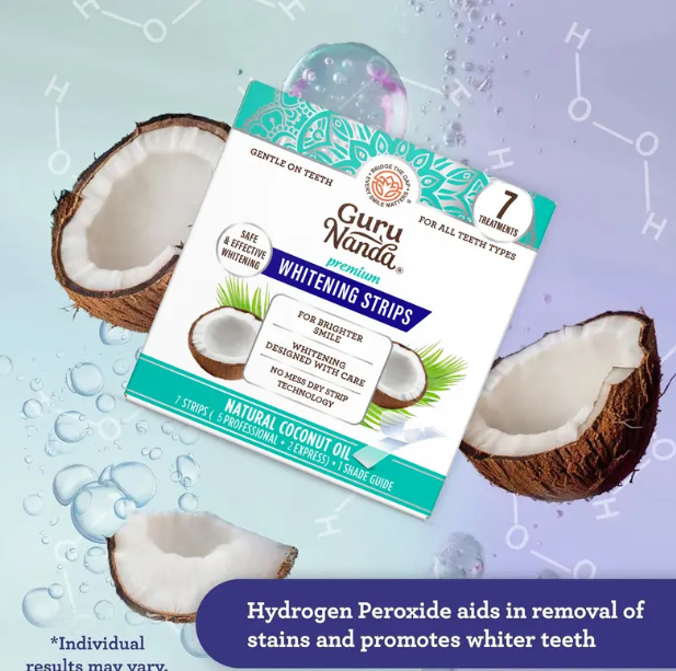 Natural Coconut Oil Teeth Whitening Strips